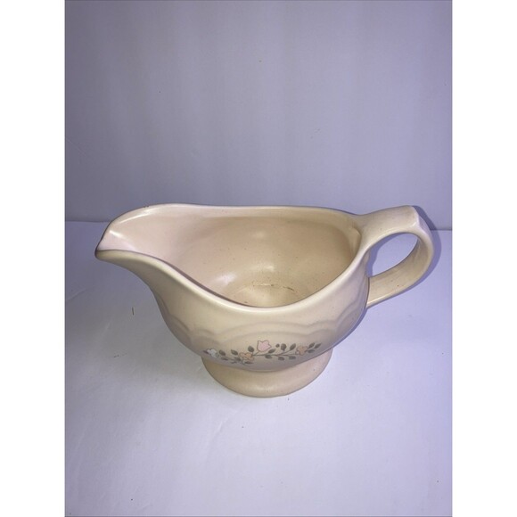 Pfaltzgraff Remembrance Creamer  Sauce Gravy Boat 7.75in long - Picture 3 of 8